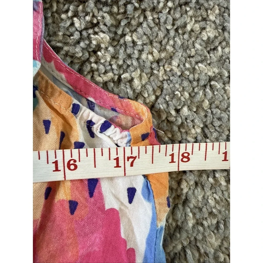 Emily Wonder Women's Top Pink Orange Flutter Sleeve Vivid Colorful Size M - Picture 3 of 5